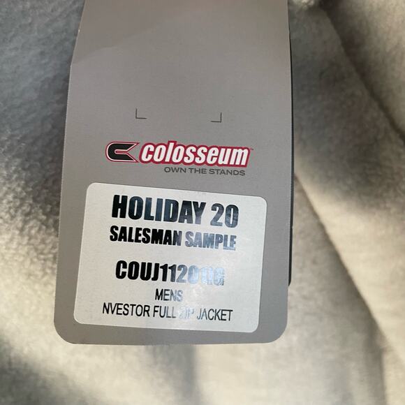 Colosseum Wisconsin Fleece Full Zip Jacket Long Sleeves Pockets Gray L Badgers - Picture 9 of 10